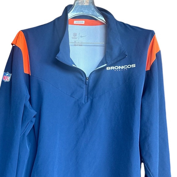 Denver Broncos Pull Over Quarter Zip Shirt Sz 2XL - Picture 2 of 9